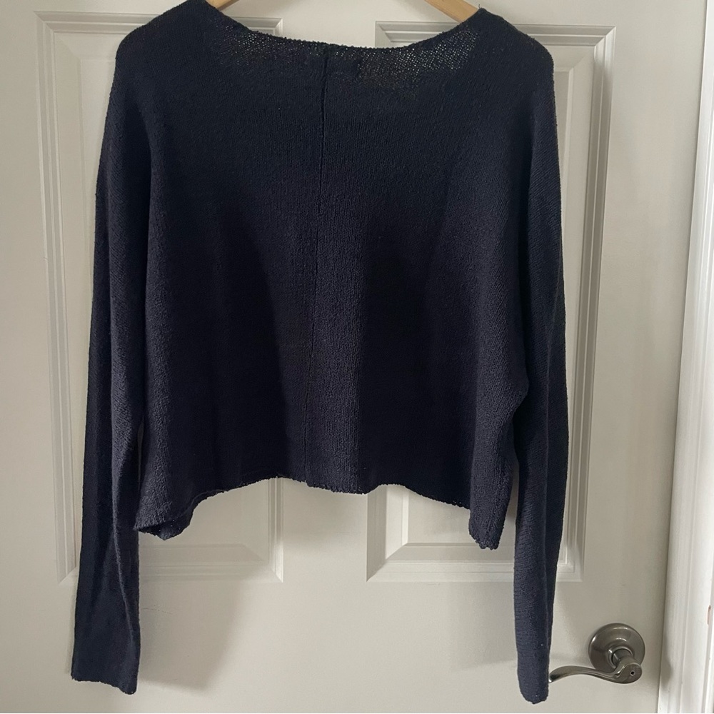 Lush crop sweater navy - Picture 2 of 5